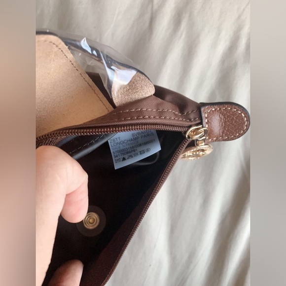 Longchamp Le Pliage mini make-up bag coffee brown color - Picture 6 of 10